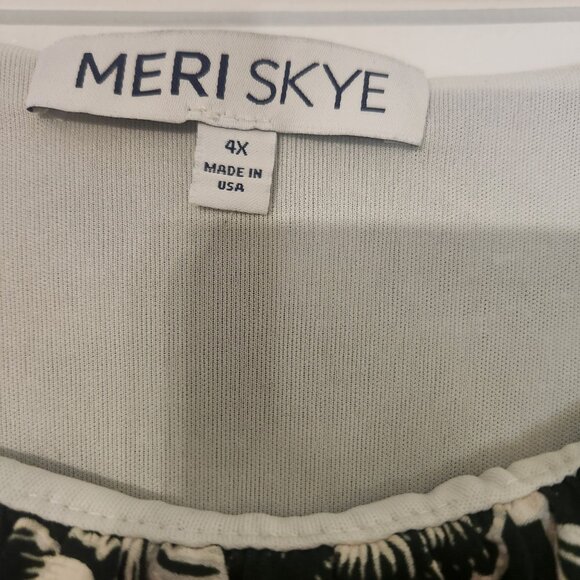 Meri Skye dress Womens Plus Size 4X Floral Maxi Sleeveless USA granneycore 90s - Picture 4 of 6